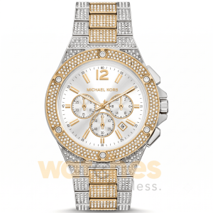 Michael Kors Women’s Quartz Two-tone Stainless Steel White Dial 45mm Watch MK9150