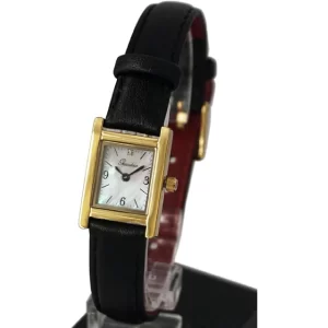 GRANDEUR ELEGANCE Japan Women’s Quartz Leather Strap White Square Dial 23mm Watch ESL071G3
