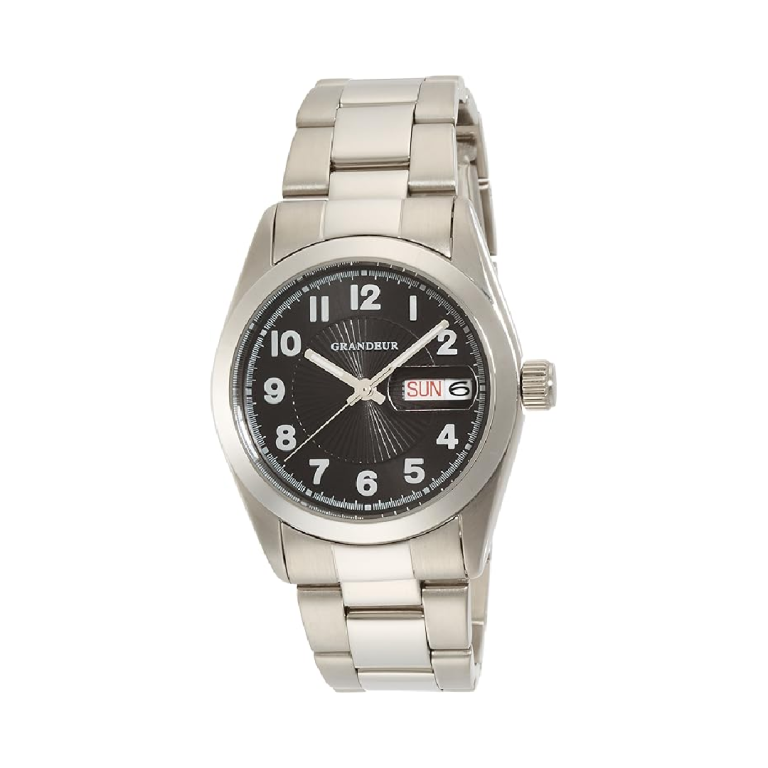 GRANDEUR Japan Women’s Quartz Stainless Steel Black Dial 20mm Watch GSX052M3