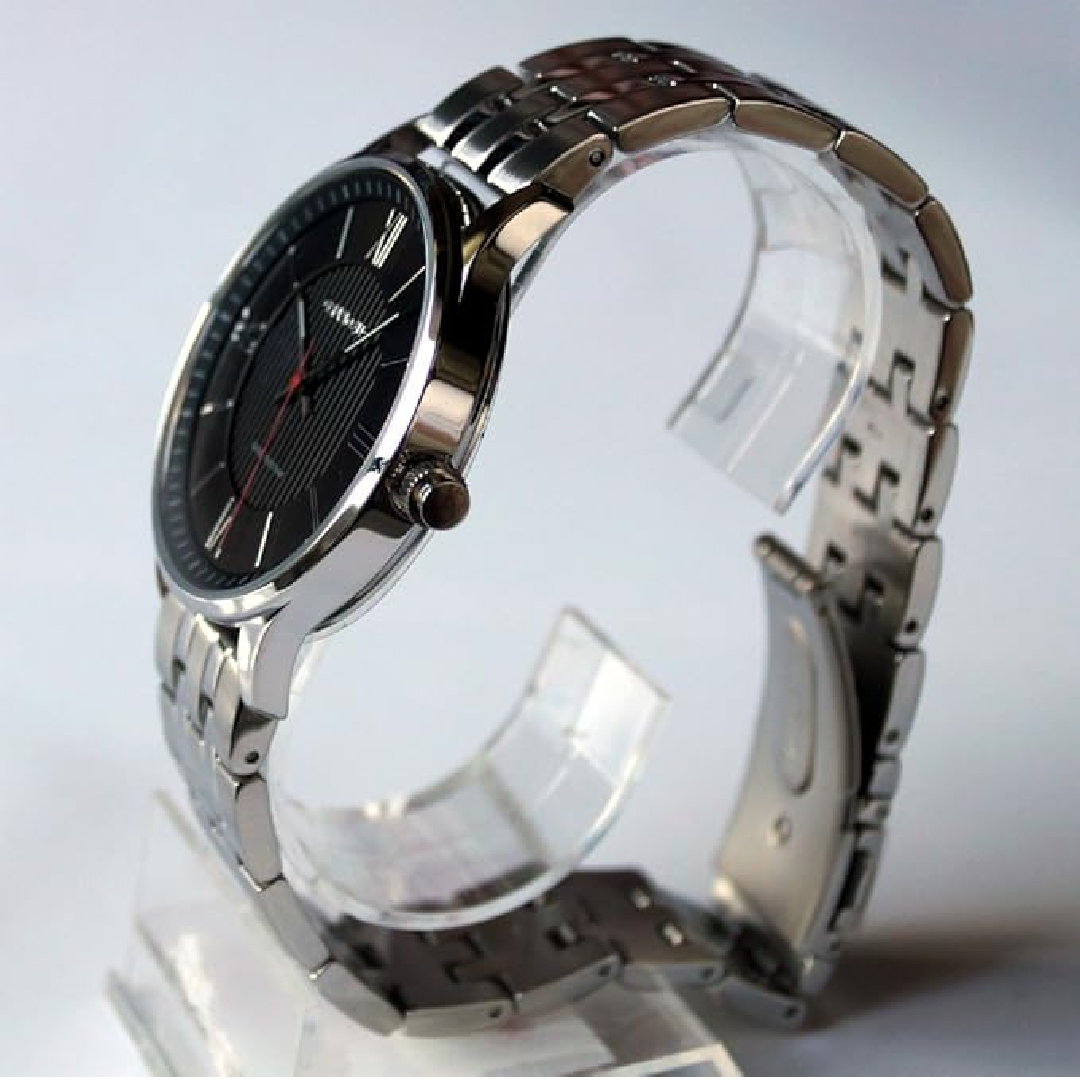 GRANDEUR Japan Men’s Quartz Stainless Steel Black Dial 40mm Watch GSX055W3