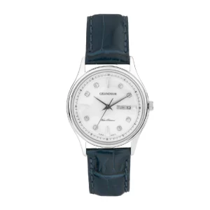 GRANDEUR Japan Women’s Quartz Leather Strap White Dial 29mm Watch GSX058L1