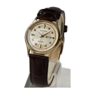 GRANDEUR Japan Women’s Quartz Leather Strap Champagne Dial 29mm Watch GSX058L2