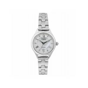 GRANDEUR ELEGANCE Japan Women’s Quartz Stainless Steel Mother Of Pearl White Dial 28mm Watch ESL060W1