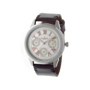 GRANDEUR PLUS Japan Men’s Quartz Leather Strap White Dial 40mm Watch GRP004W4