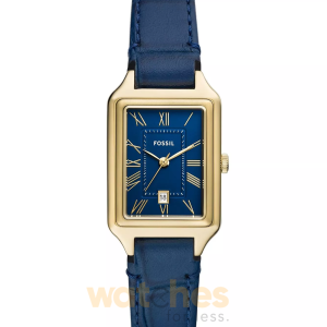 Fossil Women’s Quartz Blue Leather Strap Blue Dial 23mm Watch ES5365 (Without Tag)