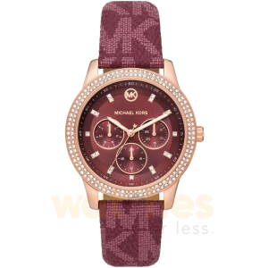 Michael Kors Women’s Quartz Red Leather Strap Red Dial 40mm Watch MK2967