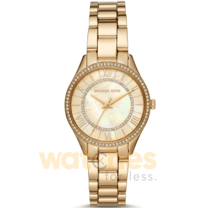Michael Kors Women’s Quartz Gold Stainless Steel Gold Mother Of Pearl Dial 33mm Watch MK4490
