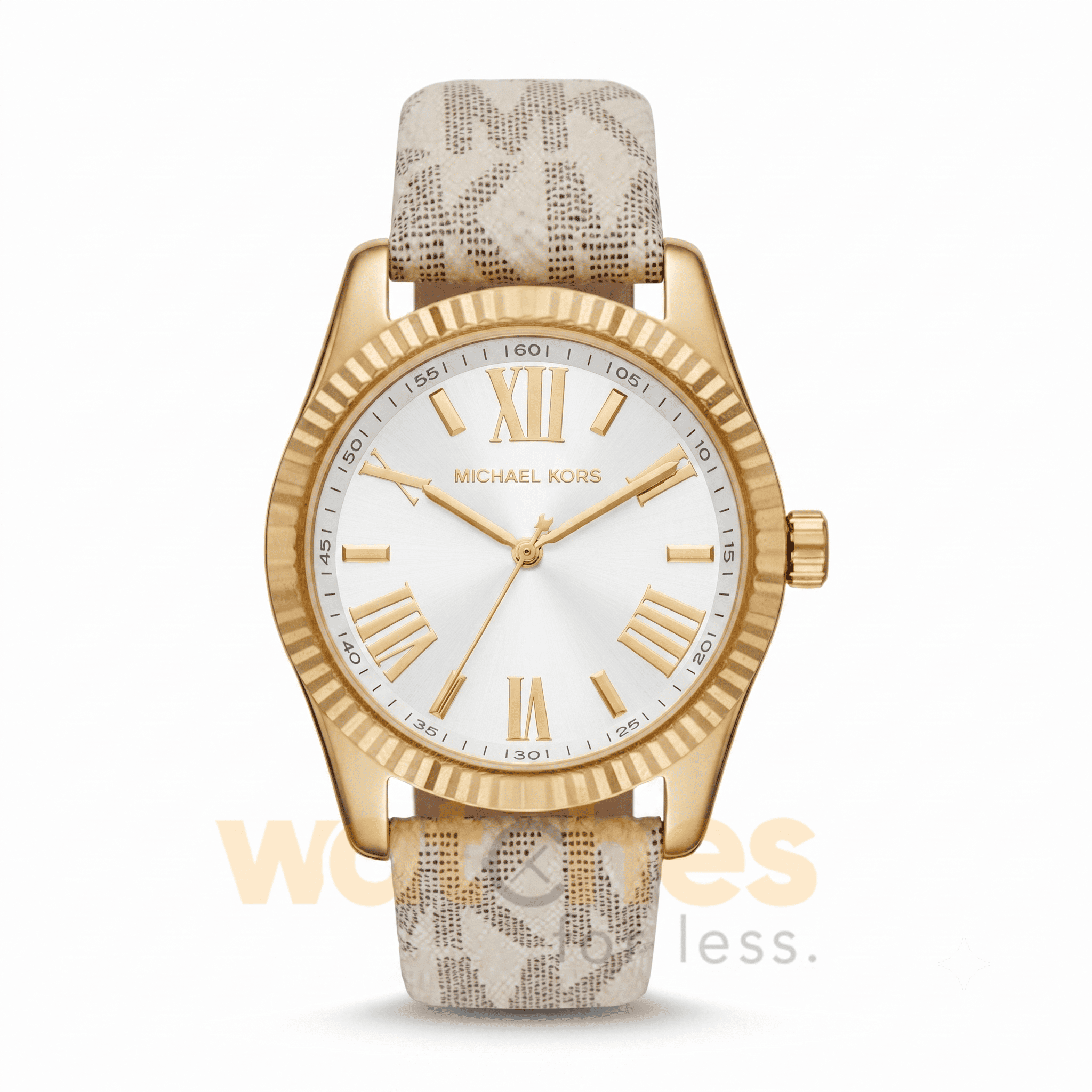 Michael Kors Women’s Quartz Grey Leather Strap White Dial 38mm Watch MK4746