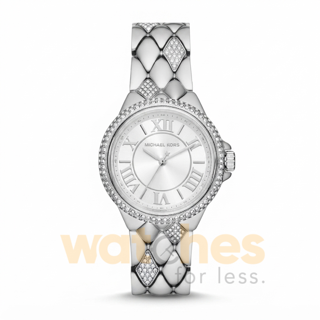 Michael Kors Women’s Quartz Silver Stainless Steel White Dial 33mm Watch MK4804