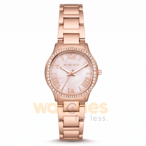 Michael Kors Women’s Quartz Rose Gold Stainless Steel Mother Of Pearl Dial 31mm Watch MK4823