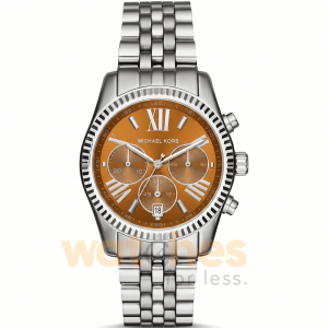 Michael Kors Women’s Quartz Silver Stainless Steel Brown Dial 38mm Watch MK6221