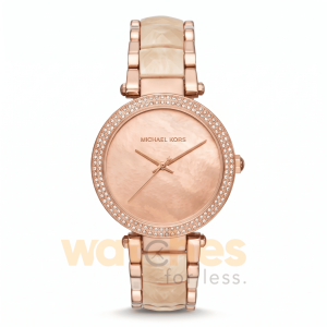 Michael Kors Women’s Quartz Two-tone Stainless Steel Pink Mother Of Pearl Dial 39mm Watch MK6492