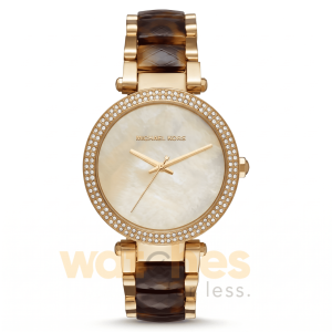 Michael Kors Women’s Quartz Two Tone Stainless Steel Mother Of Pearl Dial 39mm Watch MK6518