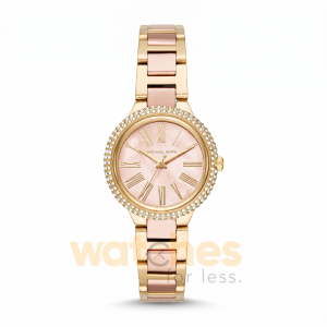 Michael Kors Women’s Quartz Two-Tone Stainless Steel Rose Gold Dial 33mm Watch MK6564