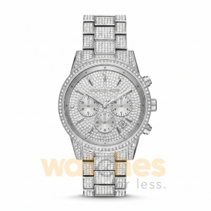 Michael Kors Women’s Chronograph Quartz Silver Stainless Steel Silver Dial 41mm Watch MK6746