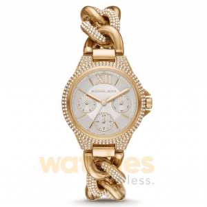 Michael Kors Women’s Quartz Gold Stainless Steel White Dial 34mm Watch MK6842