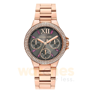 Michael Kors Women’s Quartz Rose Gold Stainless Steel Gunmetal Dial 33mm Watch MK6983