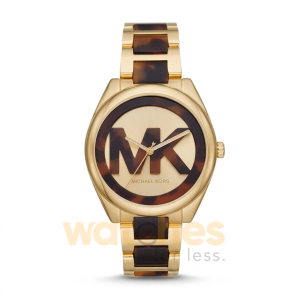 Michael Kors Women’s Quartz Two Tone Stainless Steel Gold Dial 42mm Watch MK7136