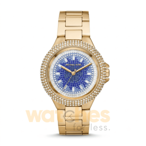 Michael Kors Women’s Quartz Gold Stainless Steel Blue Pave Dial 43mm Watch MK7341