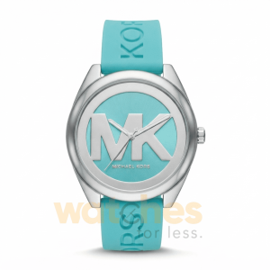 Michael Kors Women’s Quartz Aqua Blue Silicone Strap Aqua Blue Dial 42mm Watch MK7350