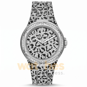 Michael Kors Women’s Quartz Black & Silver Stainless Steel Black & Silver Dial 43mm Watch MK7408