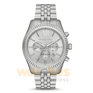 Michael Kors Men’s Chronograph Quartz Stainless Steel Silver Dial 44mm Watch MK8789