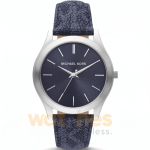 Michael Kors Men’s Quartz Blue PVC Strap Blue Dial 44mm Watch MK8907