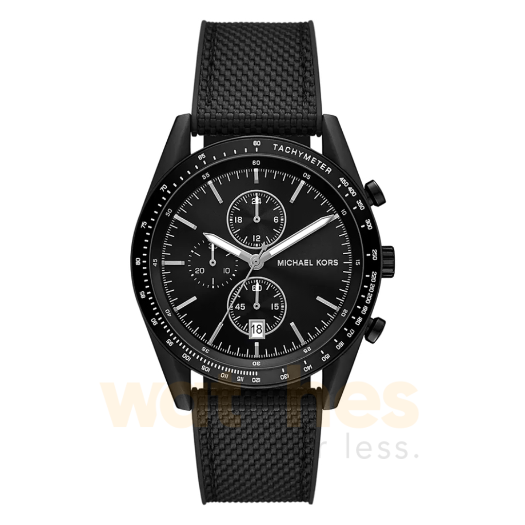Michael Kors Men’s Quartz Black Nylon Strap Black Dial 42mm Watch MK9143
