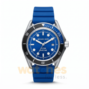 Michael Kors Men’s Quartz Blue Silicone Strap Blue Dial 42mm Watch MK9156