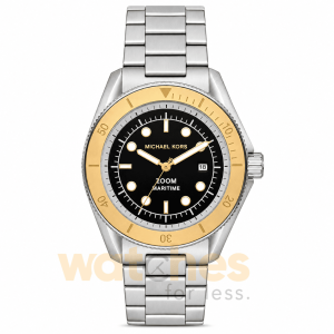 Michael Kors Men’s Quartz Silver Stainless Steel Black Dial 42mm Watch MK9161