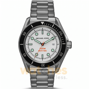 Michael Kors Men’s Quartz Gunmetal Stainless Steel White Dial 42mm Watch MK9163