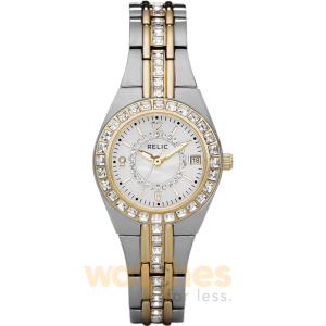 Relic By Fossil Women’s Quartz Stainless Steel White Mother Of Pearl Dial 27mm Watch ZR11775 (Without Tag)