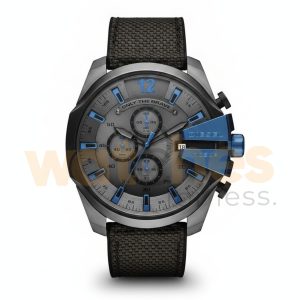 Diesel Men’s Quartz Black Silicone & Nylon Strap Grey Dial 51mm Watch DZ4500 (Shelf Leftover)