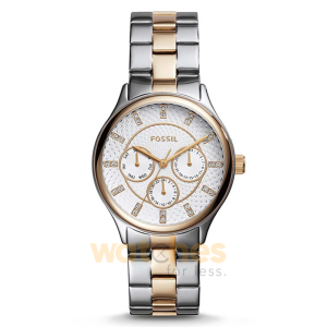 Fossil Women’s Quartz Two-tone Stainless Steel Silver Dial 36mm Watch BQ1564 (Without Tag)