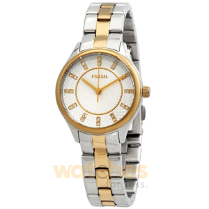 Fossil Women’s Quartz Two-Tone Stainless Steel Silver Dial 30mm Watch BQ1574 (Without Tag)