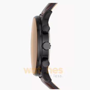 Alternative view of Fossil Men’s Chronograph Quartz Brown Leather Strap Black Dial 44mm Watch BQ2457 (Without Tag)