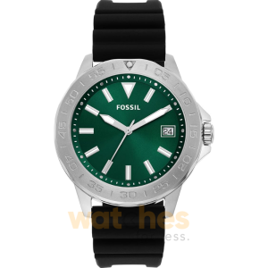 Fossil Men’s Quartz Black Silicone Strap Green Dial 45mm Watch BQ2783 (Without Tag)