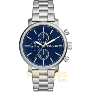 Fossil Men’s Chronograph Quartz Silver Stainless Steel Blue Dial 43mm Watch BQ2872 (Without Tag)