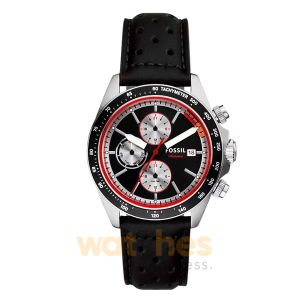 Fossil Men’s Chronograph Quartz Black Leather Strap Black Dial 42mm Watch BQ2888 (Without Tag)