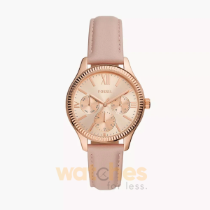 Fossil Women’s Quartz Rose Gold Color Leather Strap Rose Gold Dial 36mm Watch BQ3763 (Without Tag)