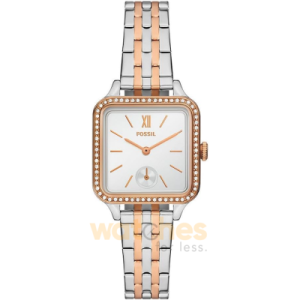 Fossil Women’s Quartz Two-Tone Stainless Steel White Dial 28mm Watch BQ3907 (Without Tag)