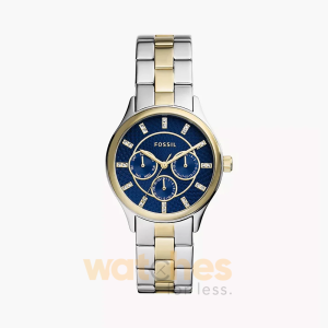 Fossil Women’s Quartz Two-Tone Stainless Steel Blue Dial 36mm Watch BQ3913 (Without Tag)
