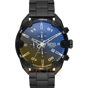 Diesel Men’s Chronograph Quartz Black Stainless Steel Black Dial 49mm Watch DZ4609 (Without Tag)