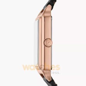 Alternative view of Fossil Women’s Quartz Black Leather Strap White Dial 23mm Watch ES5310 (Without Tag)