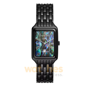 Fossil Women’s Quartz Black Stainless Steel Black Mother Of Pearl Dial 26mm Watch ES5340 (Without Tag)