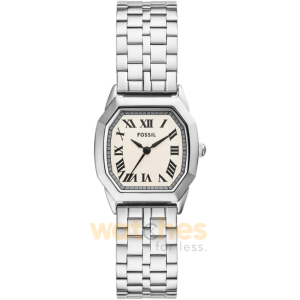 Fossil Women’s Quartz Silver Stainless Steel Cream Dial 27mm Watch ES5363 (Without Tag)