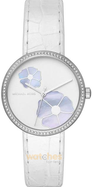 Michael Kors Women’s Quartz White Leather Strap White Dial 36mm Watch MK2716 (Without Tag)