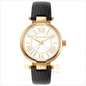 Michael Kors Women’s Quartz Black Leather Strap White Dial 38mm Watch MK4727 (Without Tag)