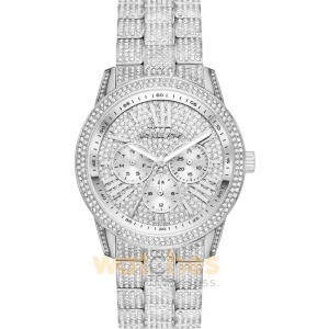 Michael Kors Women’s Quartz Silver Stainless Steel Crystal Pave Dial 42mm Watch MK6788 (Shelf Leftover)
