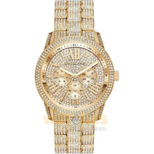 Michael Kors Women’s Quartz Gold Stainless Steel Crystal Pave Dial 42mm Watch MK6789 (Shelf Leftover)
